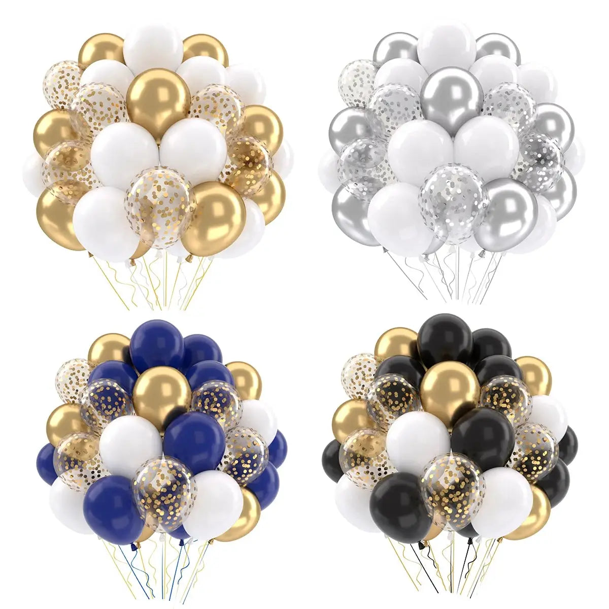 Metallic Pearl Latex Balloons Confetti Gold Set 31 36 37 51 101 Pcs For Birthday Weddings Baby Shower Decor