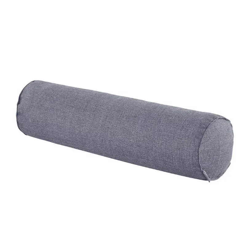 Simples Market cotton-linen cylindrical lumbar pillowcase, blue-gray, no fill