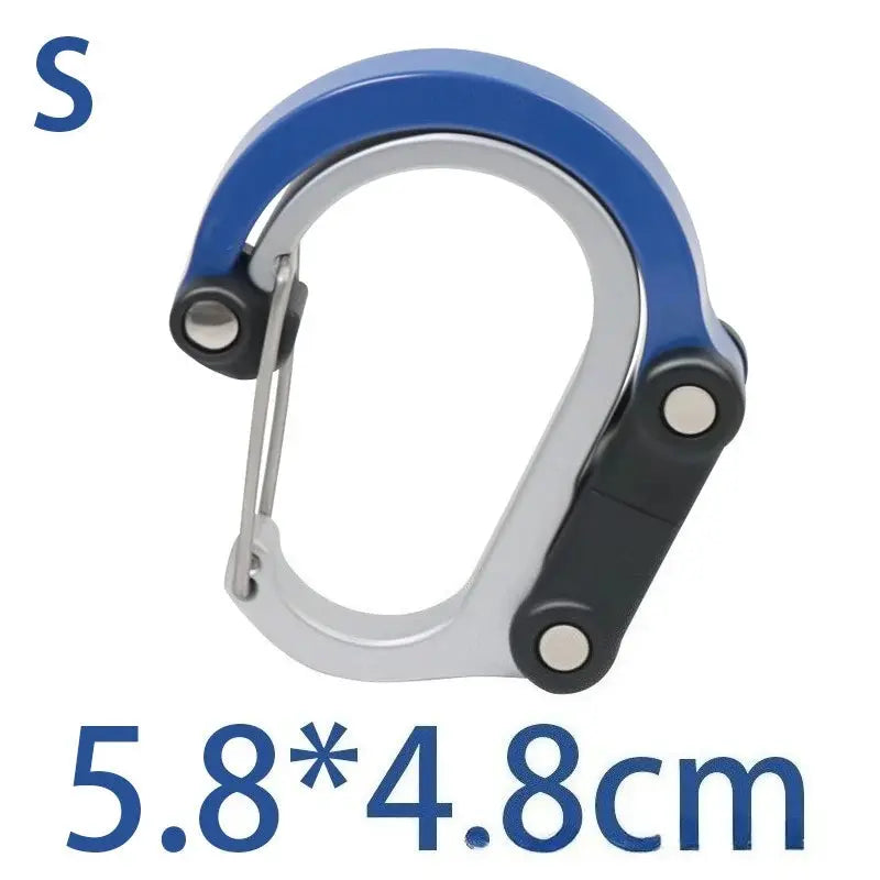 Camping Gear Clip Carabiner With Rotating Hook Non Locking Strong Clip For Hiking Fishing Travel Backpack