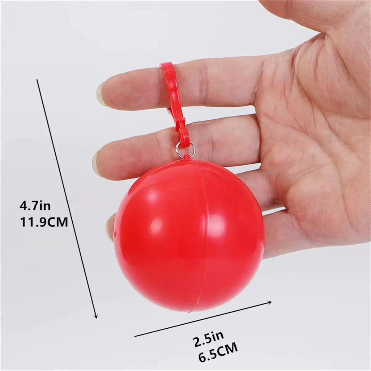 Mini Portable Raincoat Ball Colorful Disposable Thickened Rain Poncho Emergency Waterproof Rainwear Cape Keyring
