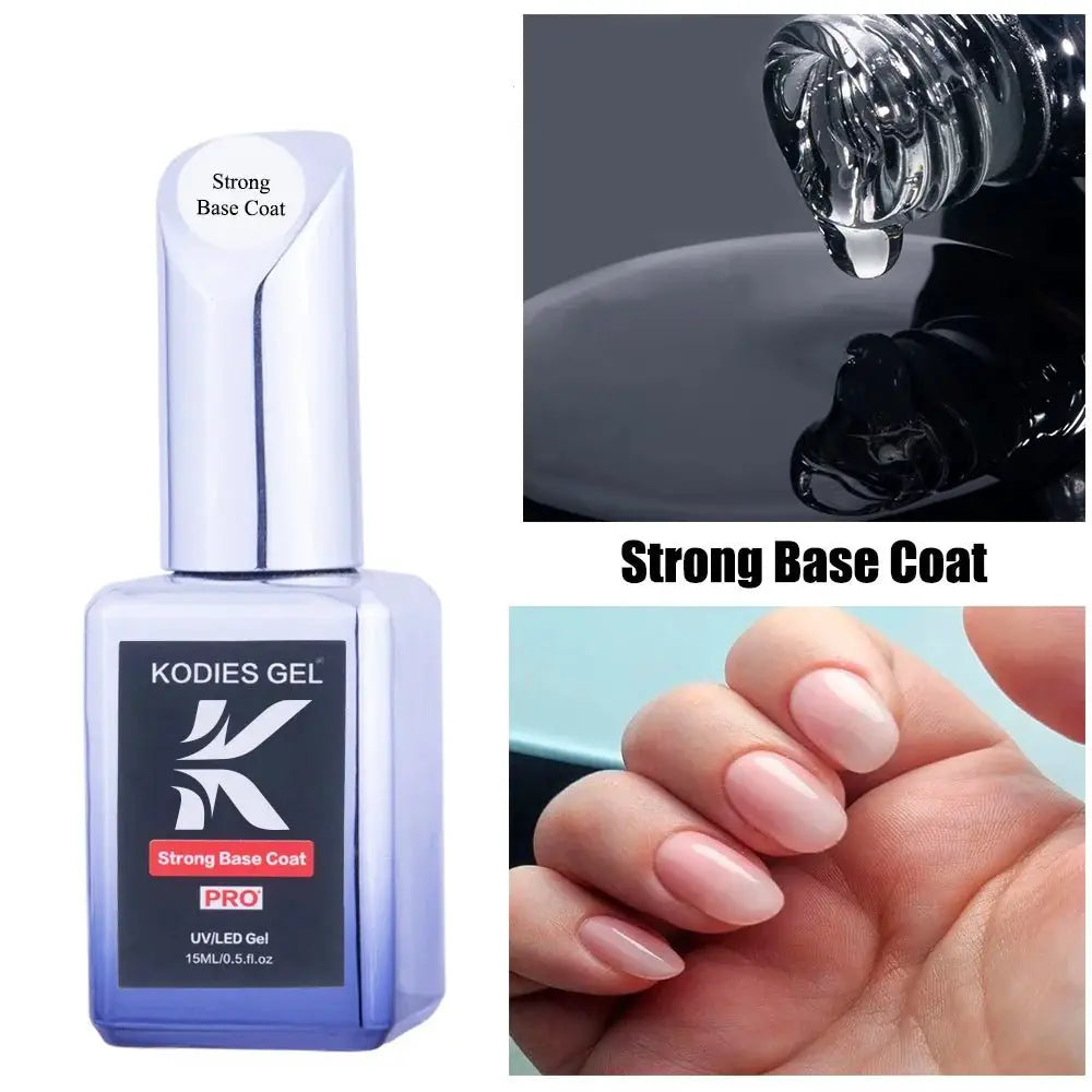 KODIES Chrome Top Coat Gel Nail Polish - UV Gel Finish, 15ML, No Wipe, Semi - Permanent - Simples Market