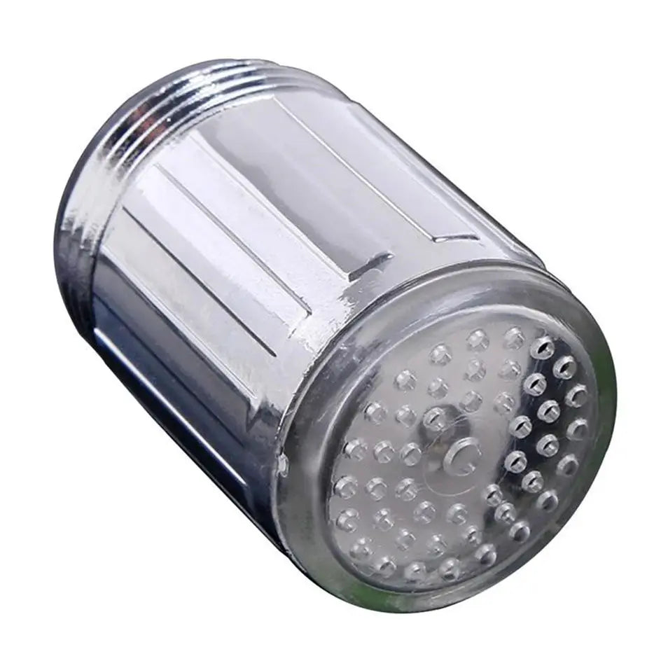 LED faucet head aerator Simples Market, chrome finish, 7-color glow, water-saving