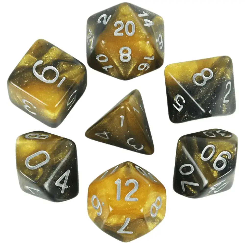 Galaxy Theme Polyhedral Dice Set For DnD With Cosmic Colorful Universe Effect Ideal For Adventurers