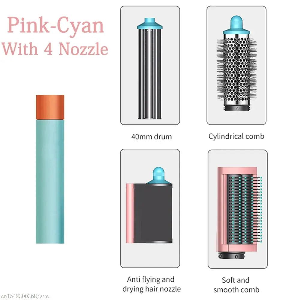 SenCiciMen X9 multi hair styler with mint body; 40mm drum, cylindrical comb, anti-flying nozzle, soft comb