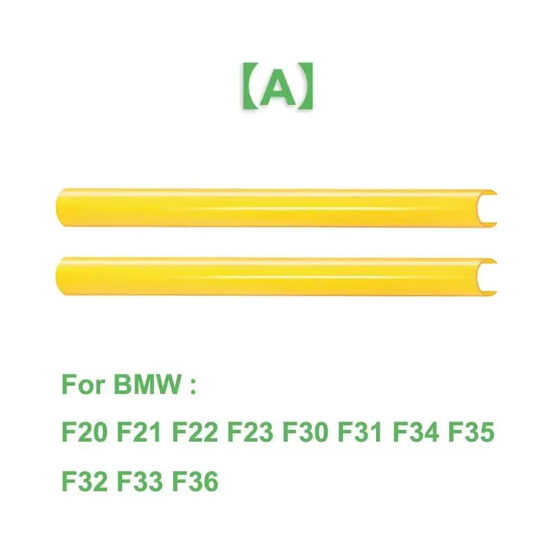 Car front grille trim strips for BMW F20–F36 models, yellow pair of decorative accents