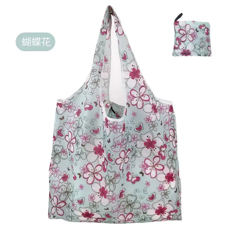 EcoCarry Large Foldable Reusable Tote Bag Made From 190T Polyester For Grocery Shopping Beach Storage