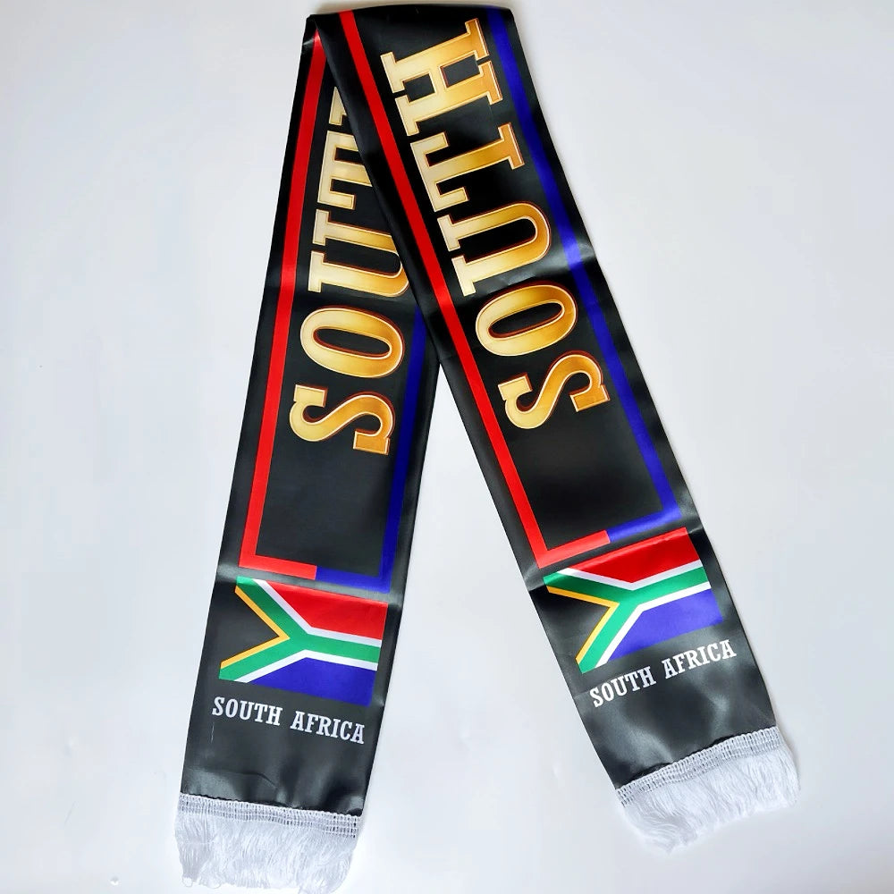 Double Sided Satin Scarf Flag USA Mexico Netherlands Iraq Haiti France