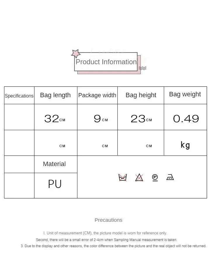 Simples Market Japanese Style JK bag, PU leather shoulder crossbody handbag, 32×9×23 cm, 0.49 kg