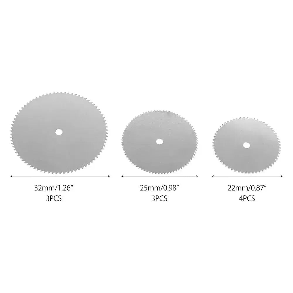 11 Piece Mini Circular Saw Blade Set Stainless Steel Cutting Discs For Wood Metal Plastic Rotary Tool