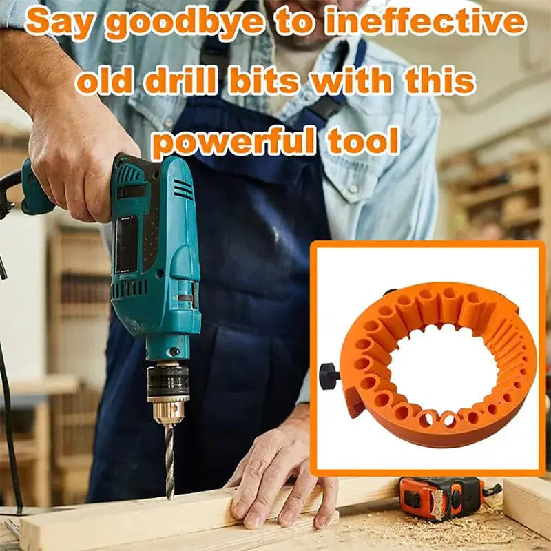 Anti Stripping Angle Grinder Drill Bit Sharpener 2 To 13 Mm 20 Holes With Thread Inserts Fits 115Mm And 125Mm Grinders