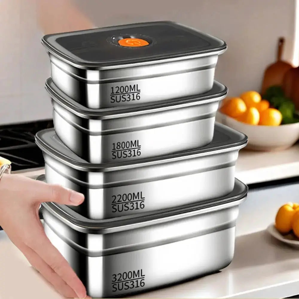 EverPack Stainless Steel Camping Lunch Box Sealed Leakproof Bento Box Microwave Safe Large Capacity