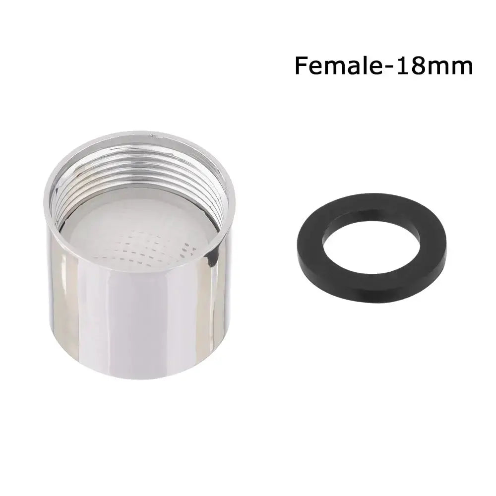 Simples Market chrome faucet aerator with rubber washer, 2-piece end diffuser set