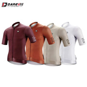 DAREVIE cycling jerseys set: five jerseys in five colors with full-zip, short-sleeve design.