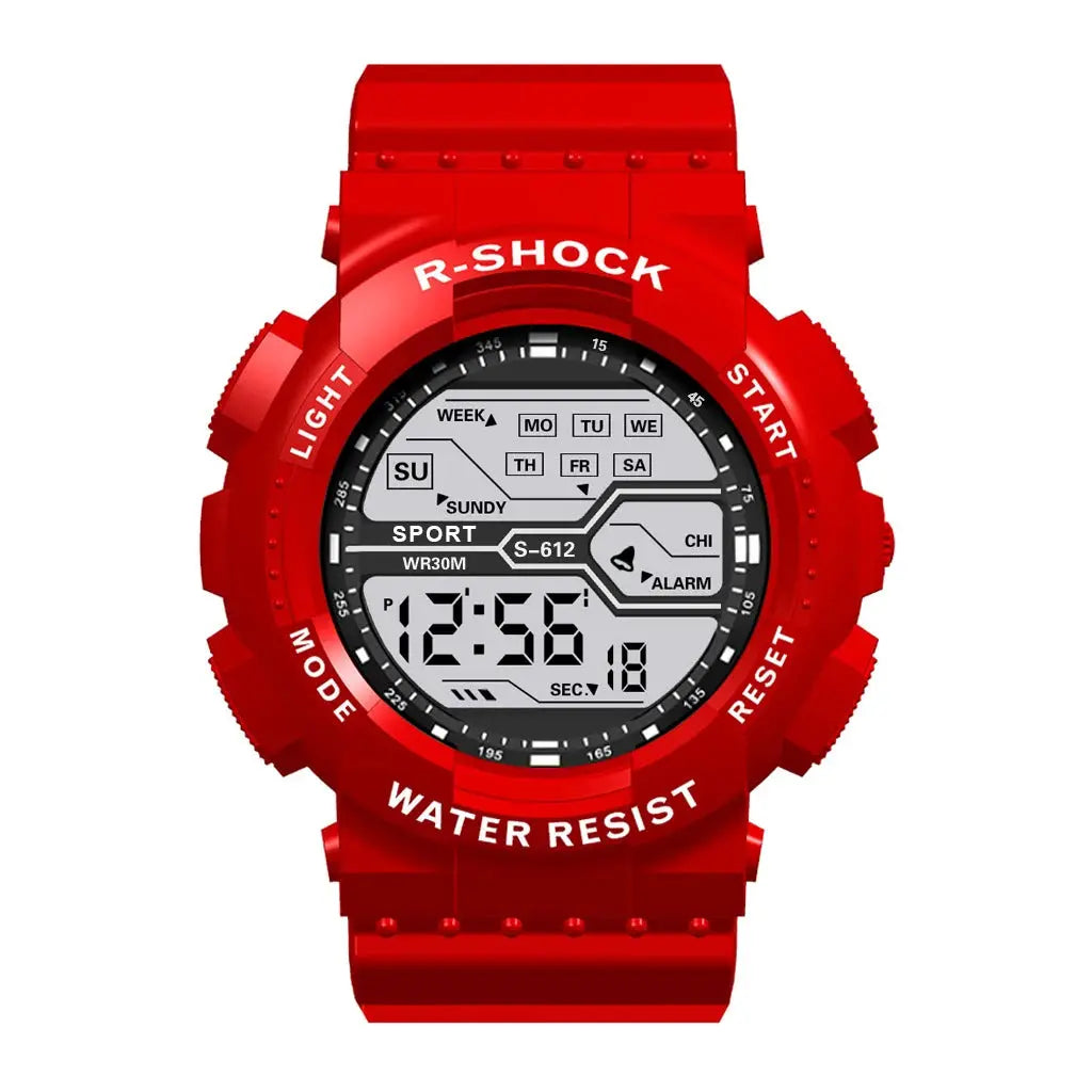 Summit Gear Outdoor Sport Mens Watch Multifunction Large Screen LED Display Waterproof Military Digital Wristwatch
