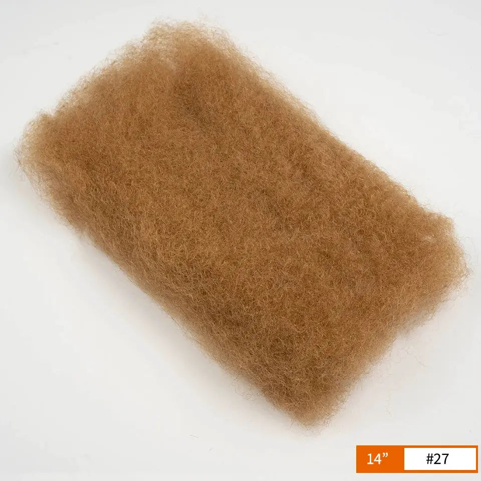 Afro kinky curly bulk human hair for braiding, 14 in, color #27
