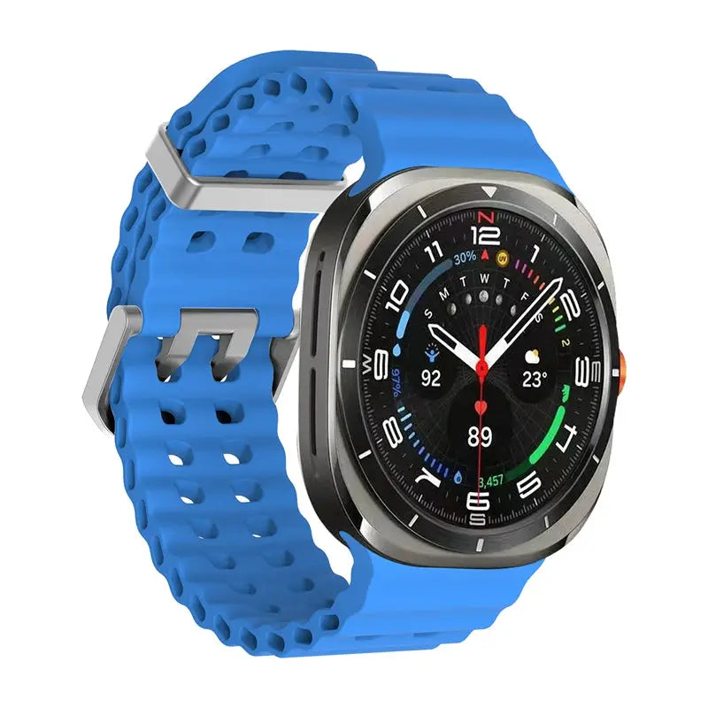 Simples Market Marine Band silicone strap for Samsung Galaxy Watch Ultra 47mm in blue