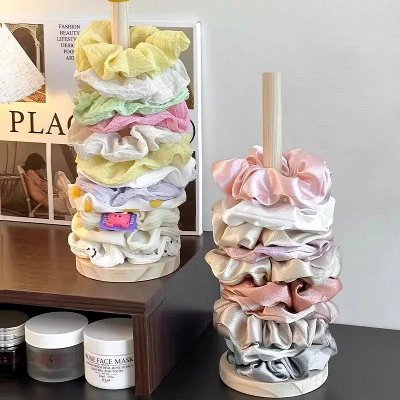 Vertical Wooden Bracelet Holder Tabletop Display Stand For Watches Bracelets Scrunchies Hair Bands