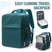 Cabin travel backpack teal with multiple compartments and 15.6-inch laptop sleeve