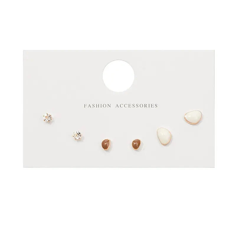 New S925 Silver Needle Stud Earrings Set For Women Girls Simple Cute Exquisite Mini Jewelry Gift Wholesale Direct Sales