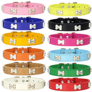 Bone Leather Durable Pet Collar For Dogs And Cats Puppies Pugs Chihuahuas Small And Large