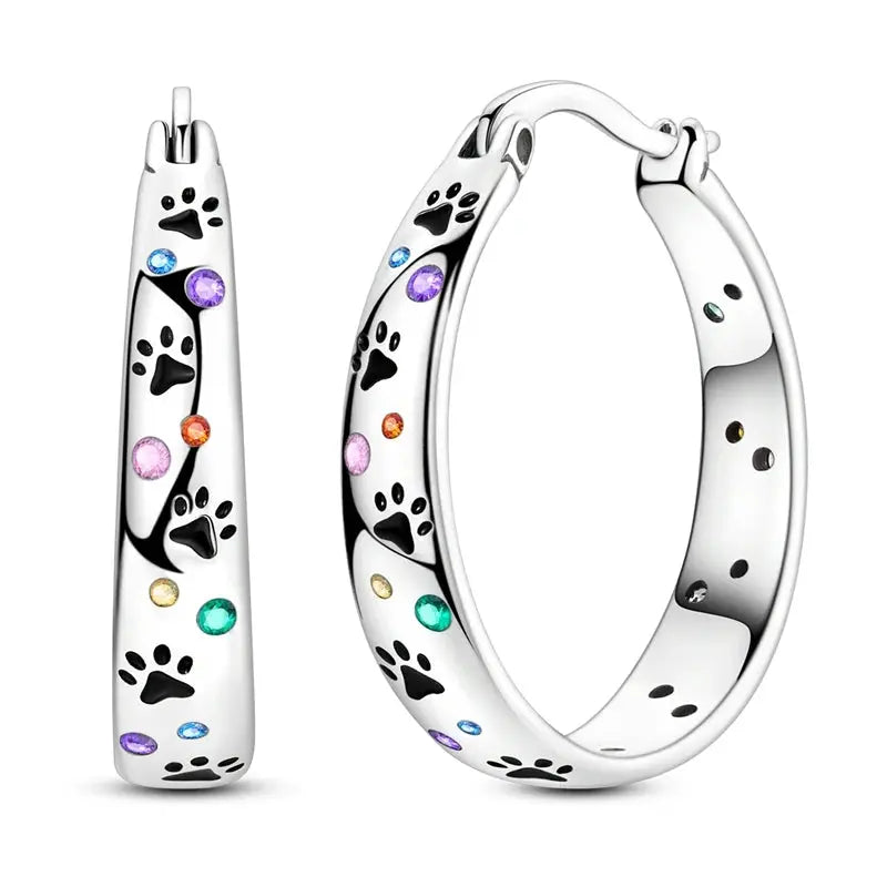 925 Sterling Silver Hoop Earrings Hypoallergenic Zirconia Hoops For Women Girls High Quality Fashion Jewelry