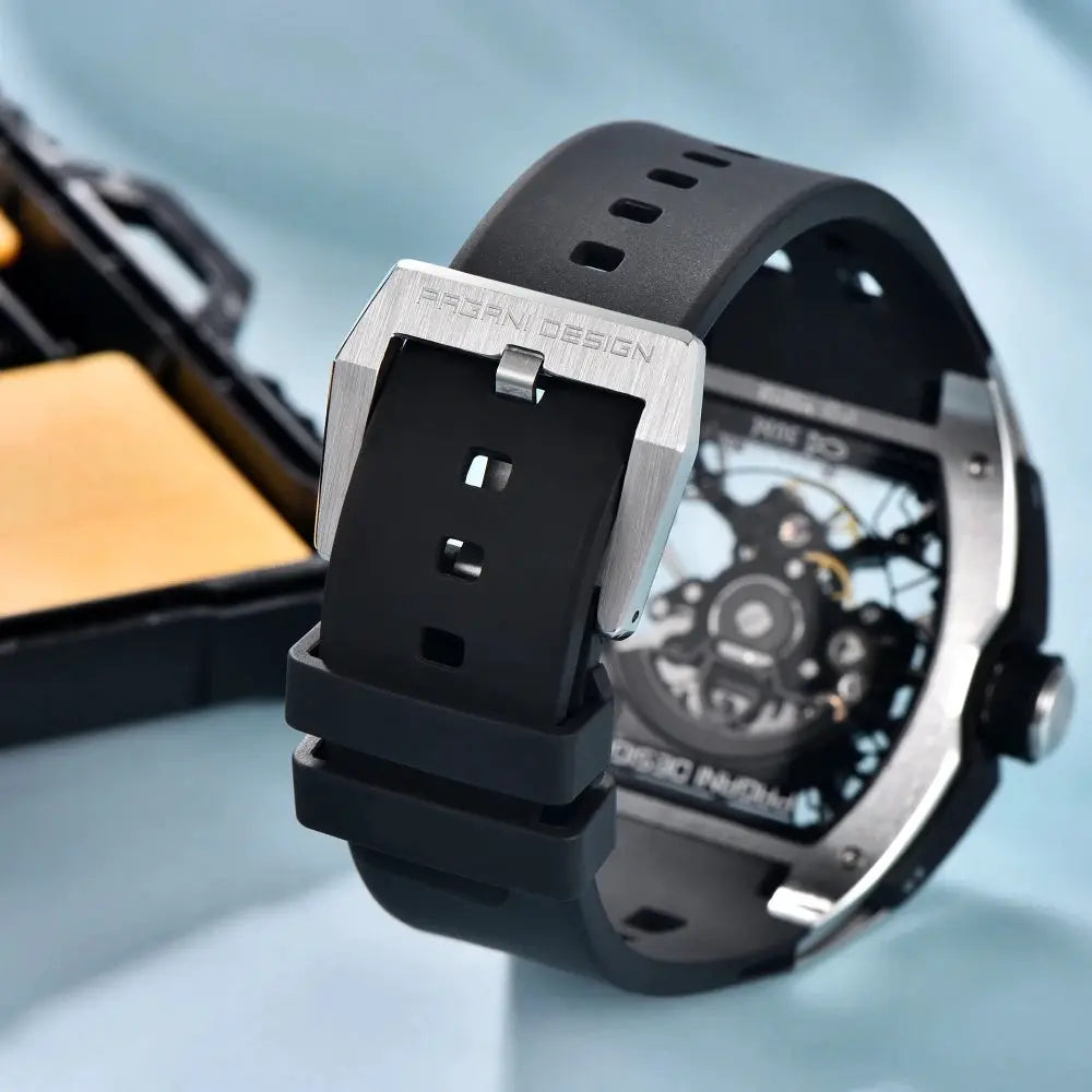 Pagani Design 2026 42mm Luxury Automatic Watch With Transparent Hollow Back Movement And Sapphire Glass