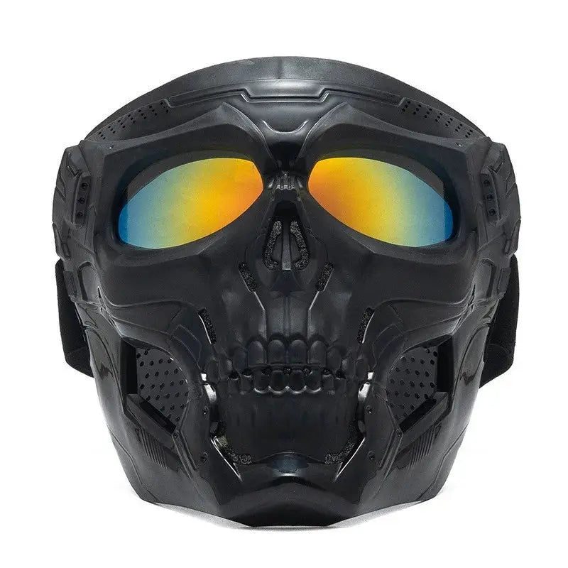 IronPulse Skull Mask Goggles Windproof Tactical Face Shield for Motorcycle Riding and Outdoor Sports