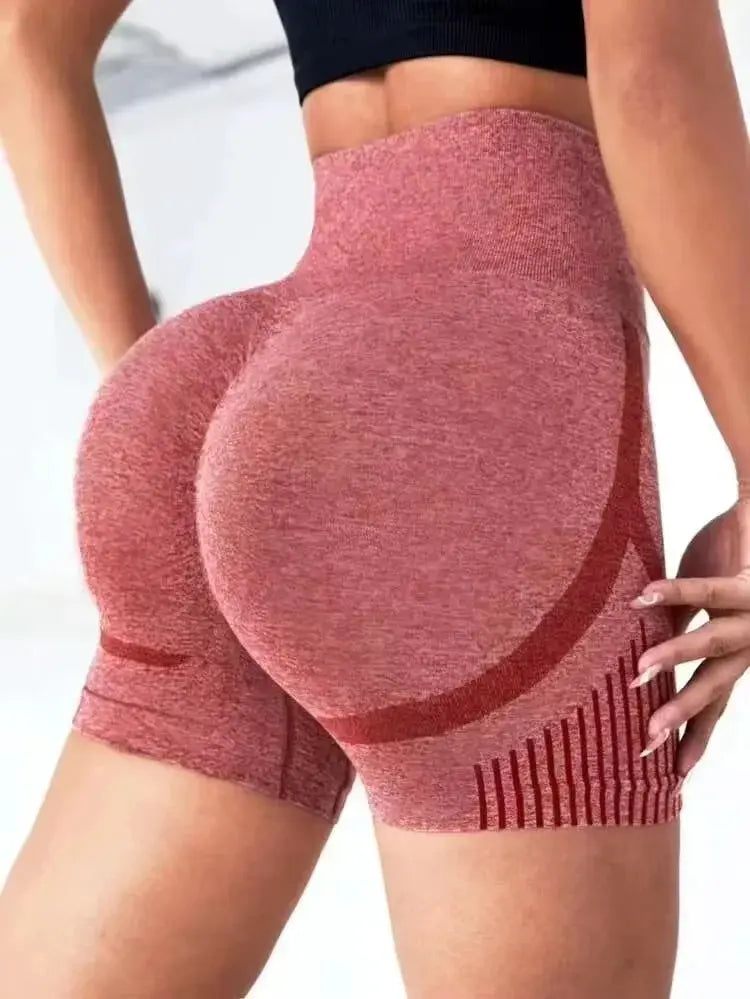 FlexiFit Women Yoga Shorts Seamless High Waist Fitness Shorts With Breathable Stretch for Yoga Running and Gym