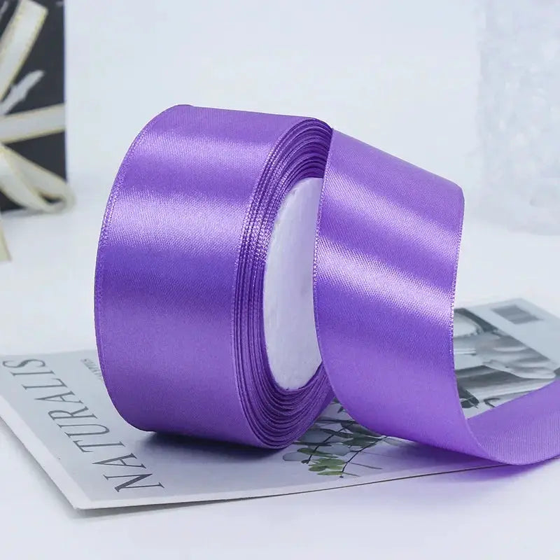 22 Meters Satin Ribbon Assorted Colors 6mm Wide 100 Percent Polyester Gift Wrap Craft Bow