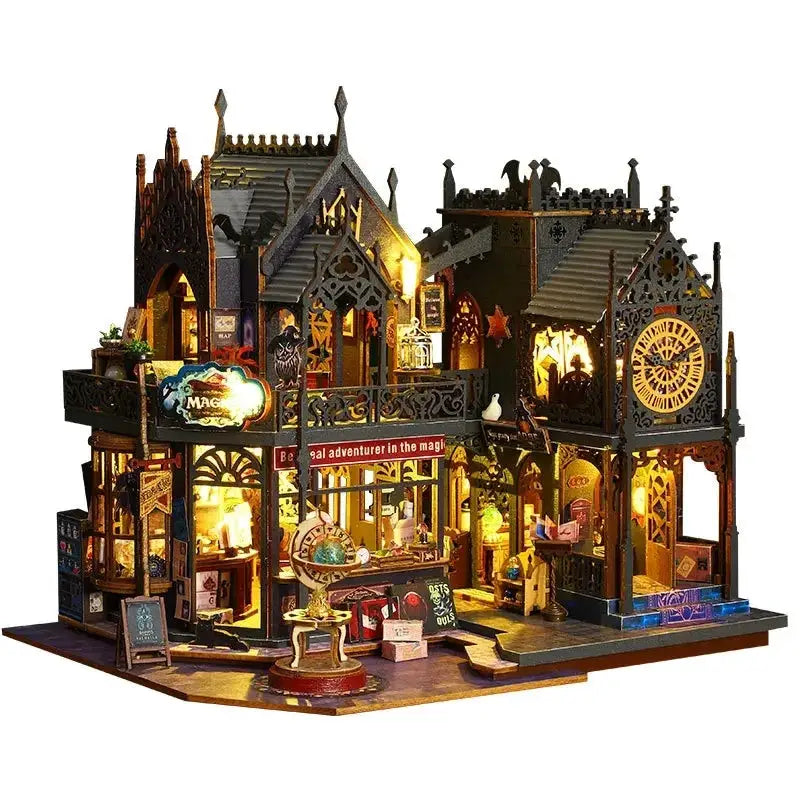 DIY Big Wooden Doll House Kit With Miniature Furniture For Children Ages 14 And Up Birthday Gift