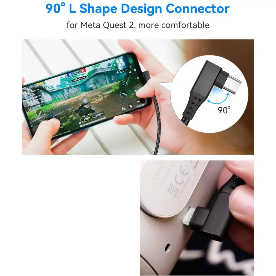 USB A to USB C VR Link Cable 5m For Oculus Quest And Quest 2 Data Transfer And Fast Charging