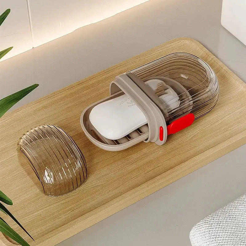 Creative Travel Soap Box With Sealed Drainable Lid Portable Compact Soap Case For Business Trips