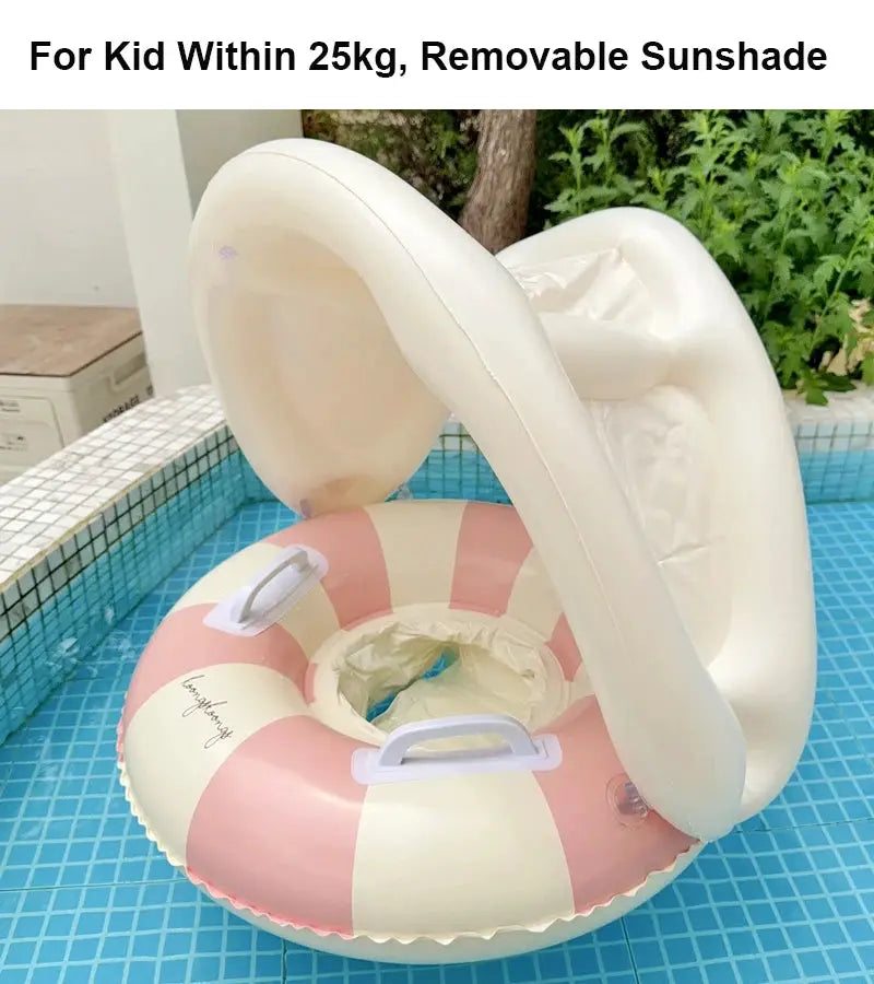 Roosin Baby Pool Float Ring Inflatable Swim Ring For Kids Under Six Safe Buoyancy Seat For Water Play