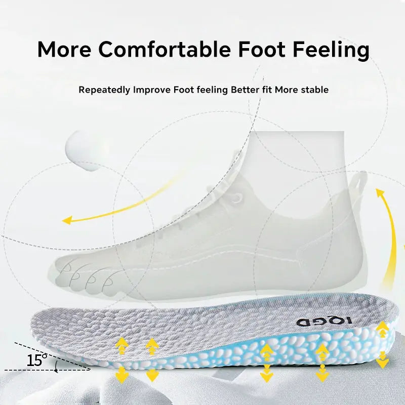 Invisible Height Increase Insoles EVA Material Breathable Shock Absorption Arch Support For Shoes Men Women