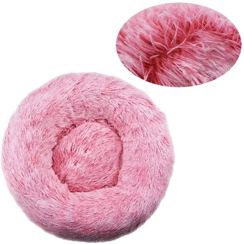 40-90cm Round Pet Bed In 6 Sizes For Large Dogs And Cats Super Soft Plush Bed For Winter Warmth