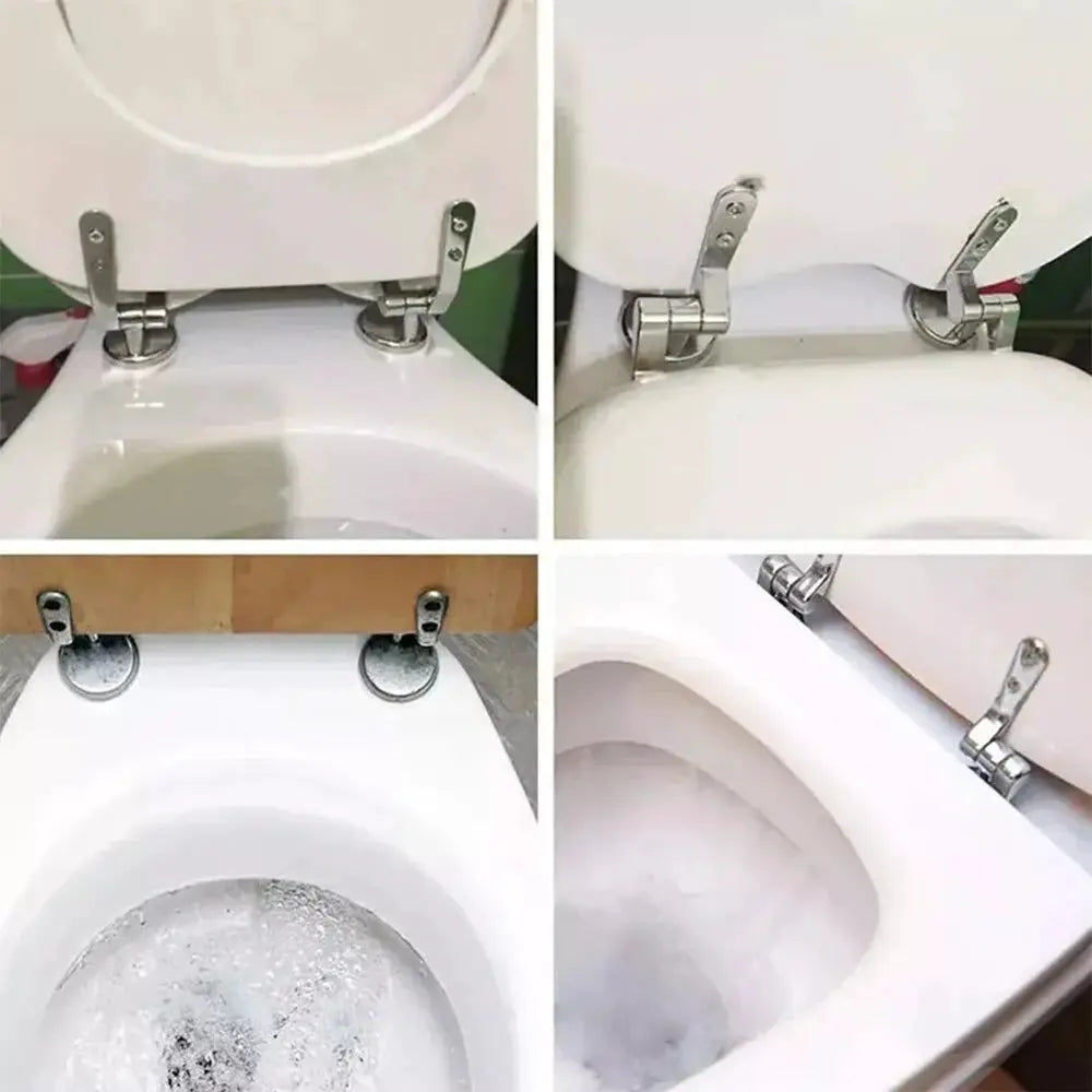 O-shaped toilet seat with slow-close lid, durable metal hinges, universal fit for adults and children