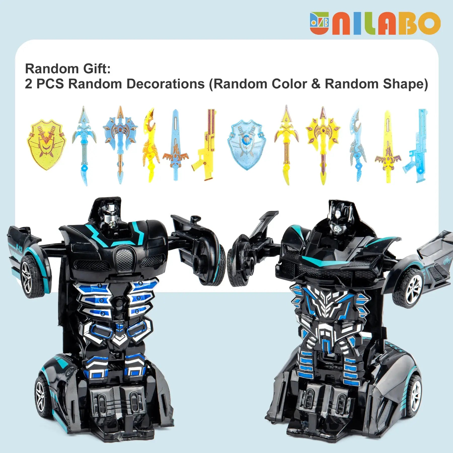 Transformable Robot Sports Car Toy No Batteries Educational Kids Gift Colorful Model Vehicle For Play Learning