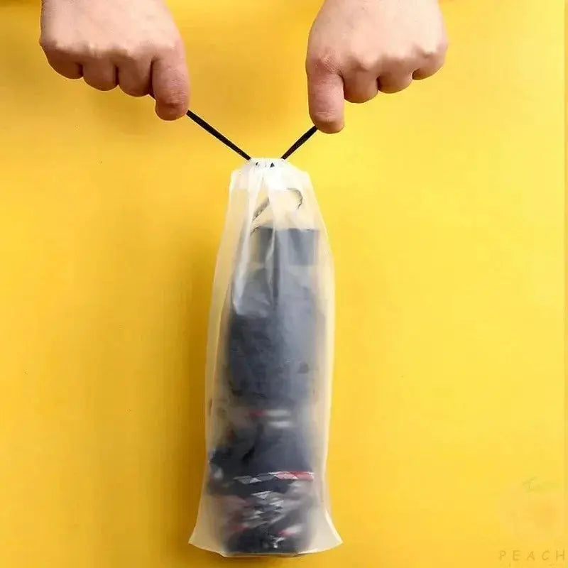 AquaGuard Transparent Waterproof Umbrella Storage Bag Drawstring Organizer For Home And Travel