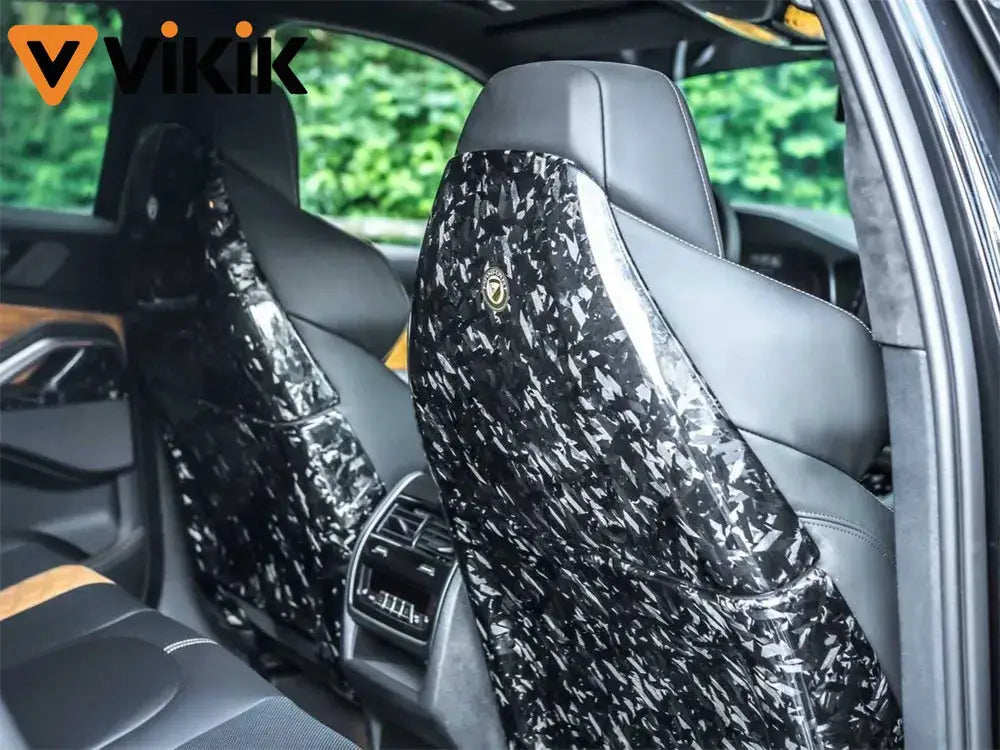 Car stickers forged carbon fiber vinyl with color-changing finish on seat backs, PET film by Simples Market
