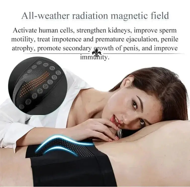 Simples Market Men’s Boxer Shorts black mid-waist non-marking breathable underwear with massage design