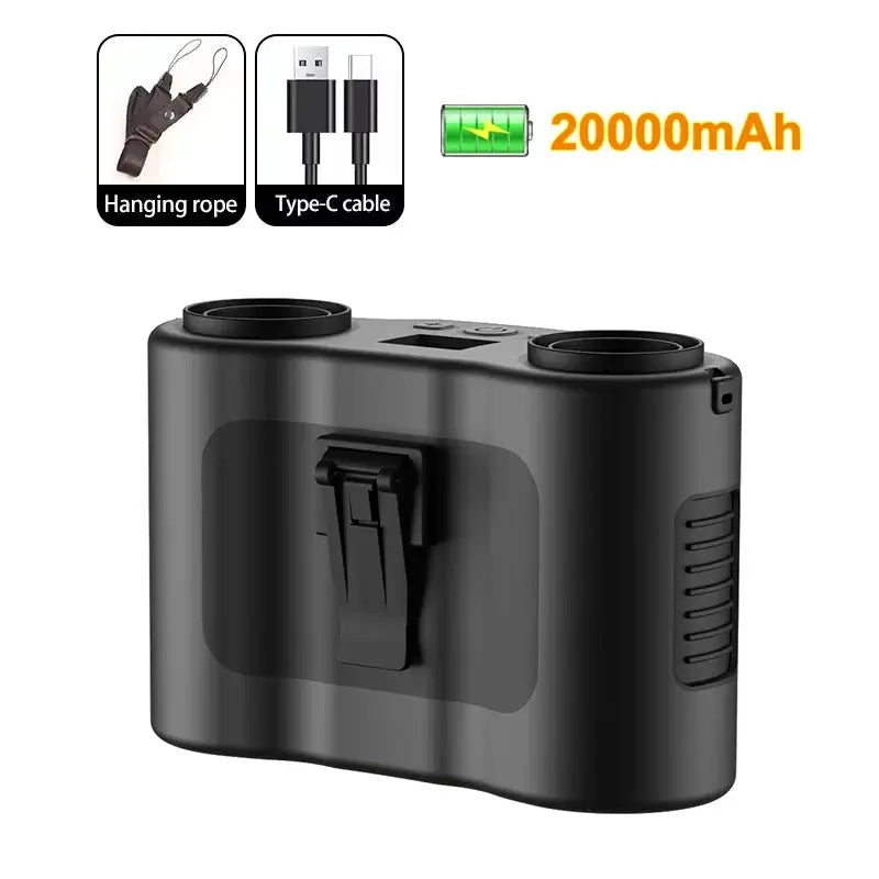 Outdoor Camping Fan With Light 3 Speed Night Light Power Bank Portable