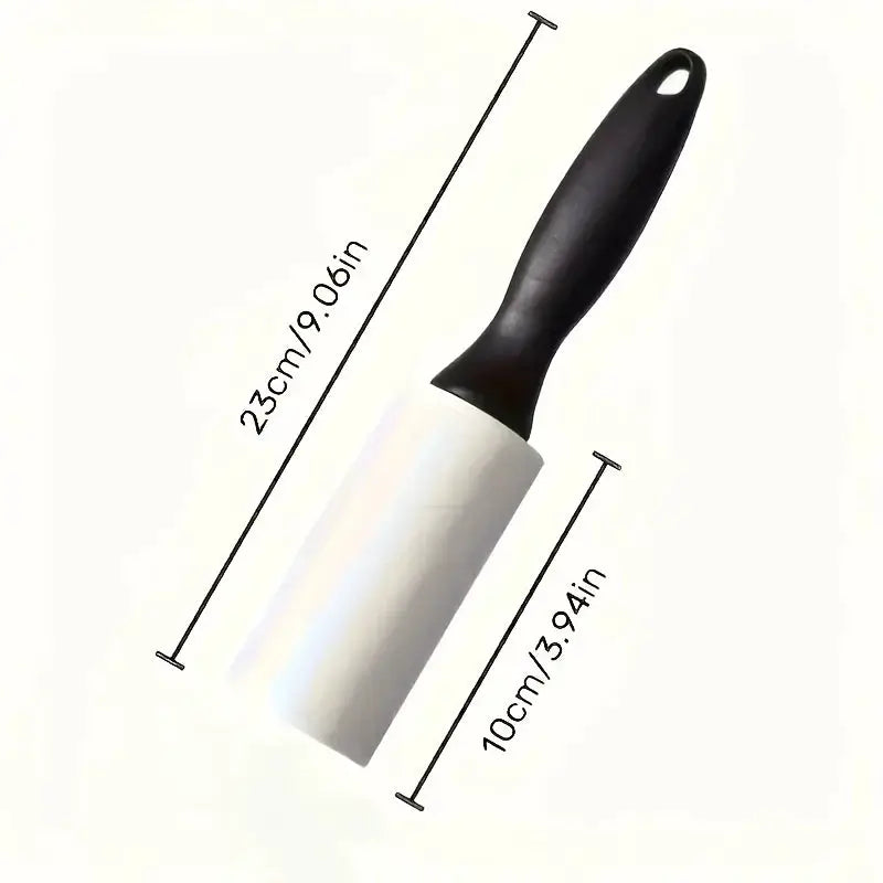 Ultra Sticky Lint Roller by Simples Market with black handle and white roller for pet fur on furniture & carpets