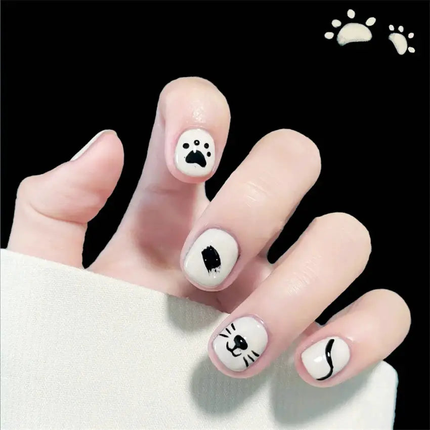 GlamNails Ultra Thin Press On Nails Full Set 24 Pieces Round Head Coffin Shape Durable Flawless Manicure