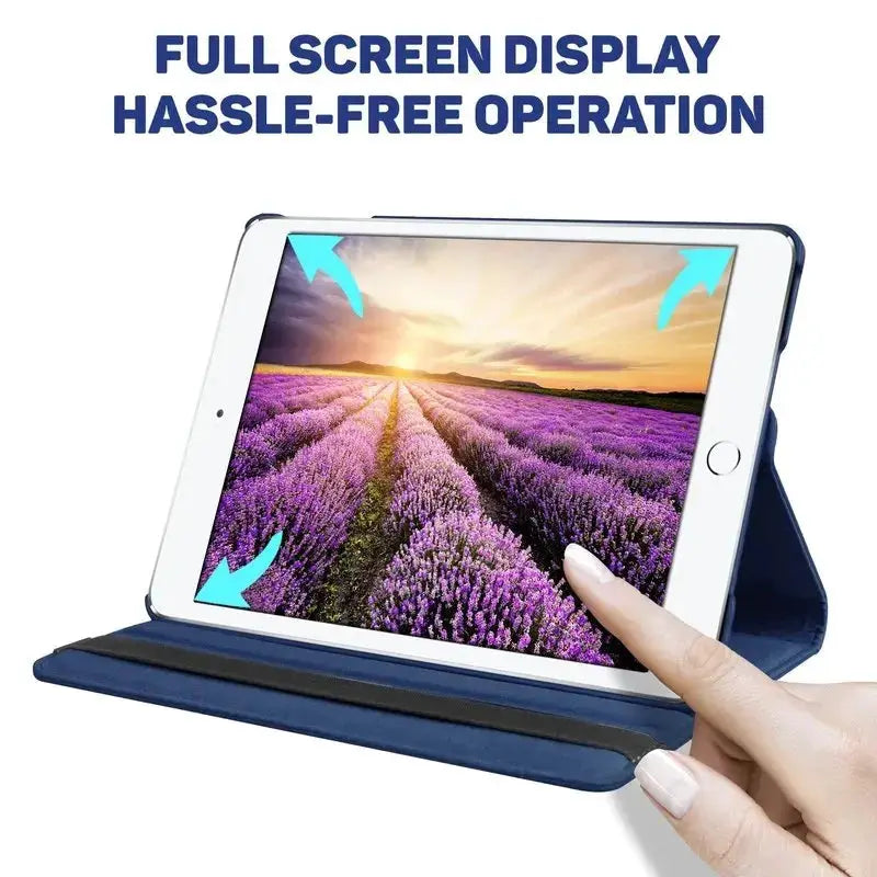 LuxeCase Leather Stand Cover For iPad 9.7, 10.2, 10.9 And 11 Inch Models With Full 360 Degree Rotation