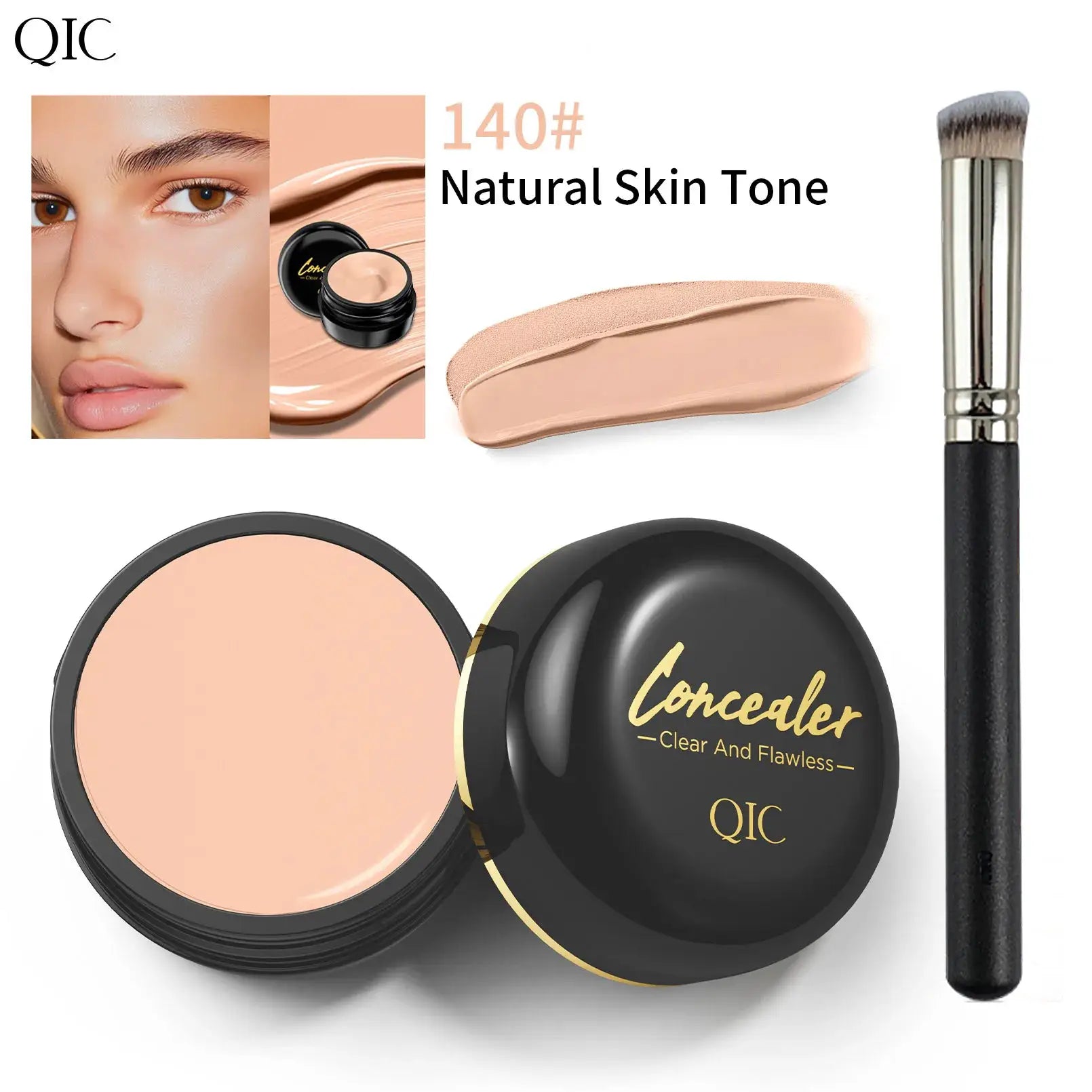 LuminaDerm Hydrating Eye Brightening Concealer Contour Cream Full Coverage Long Lasting Under Eye Corrector