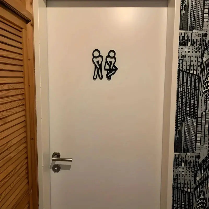 Modern WC Door Signs For Men And Women Toilet Sign Contour Decoration Hanging Pieces For Guest Toilet Bathroom