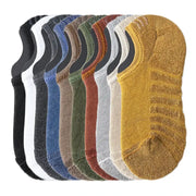 5 Pairs Mens Short Socks Cotton Breathable Ankle Low Cut Non Slip Casual Crew Socks For Summer And Autumn Wear