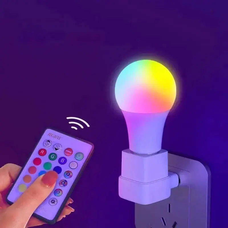 16 Colors RGB LED Bulb E27 220V Dimmable Multicolor Smart Lamp With 24 Key Remote