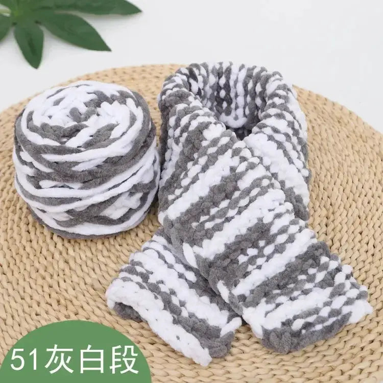 100g Chenille Knitting Yarn Ice Strip Line Cotton For Hand Knitting Scarf Thick Wool Wholesale