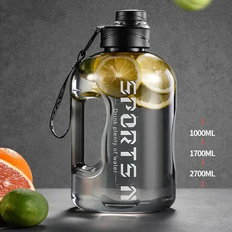 1.7L 2.7L Large Sports Water Bottle For Fitness And Cycling Gear